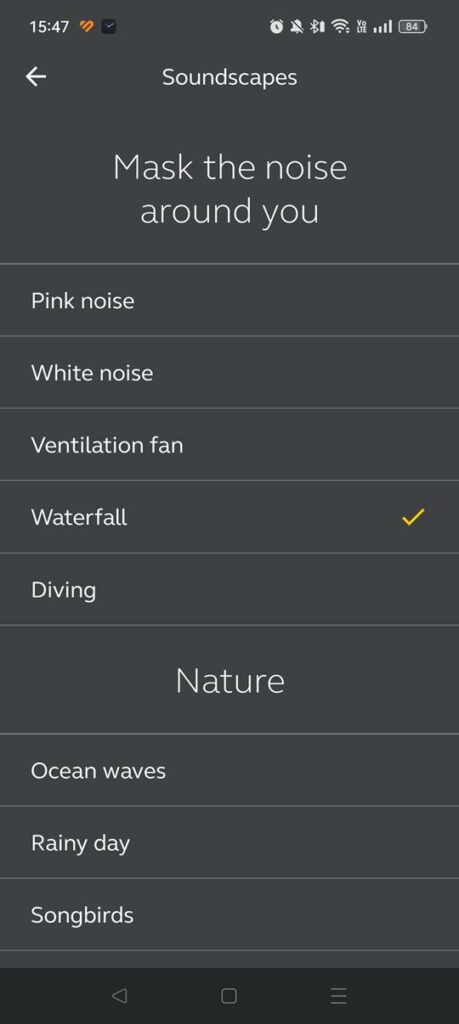Jabra Elite 5 pomagają się zrelaksować: pejzaże dźwiękowe w aplikacji